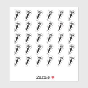 Vegetarische Hochzeitsplatzkarte Menüwahl Aufkleber