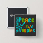 Vegetarische Liebe Veggies Button (Vorne & Hinten)
