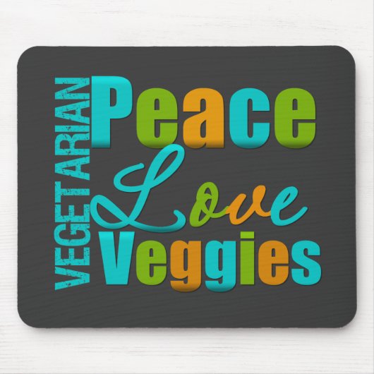Vegetarische Liebe Veggies Mousepad (Vorne)