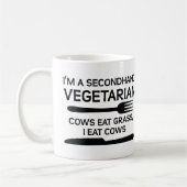Vegetarische lustige gebrauchtTasse Kaffeetasse (Links)