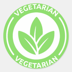 Vegetarische Nahrungsmittelallergie-Diät Runder Aufkleber