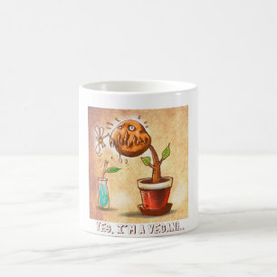 vegetarische Pflanze lustiger Cartoon Kaffeetasse
