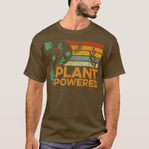 Vegetarische Pflanze Retro Männer Pflanze Power T-Shirt