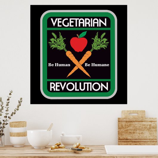 Vegetarische Revolution Poster (Küche)
