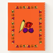vegetarische Rezepte, Ihr Name, Gemüse, orange Notizblock (Rückseite)