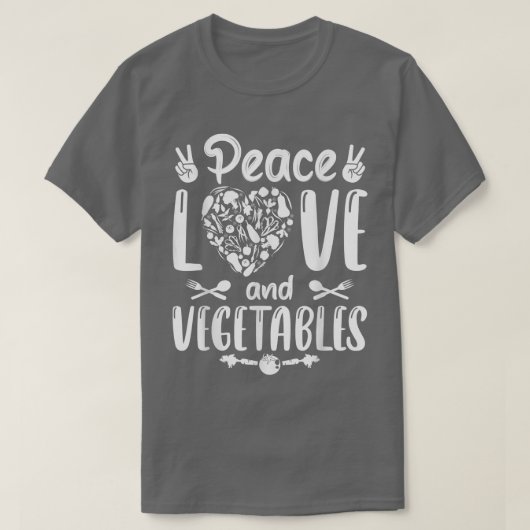 Vegetarische Vegane Liebe des Friedens T-Shirt (Design vorne)