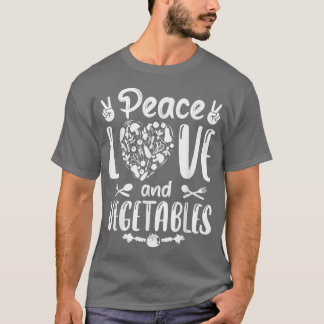 Vegetarische Vegane Liebe des Friedens T-Shirt