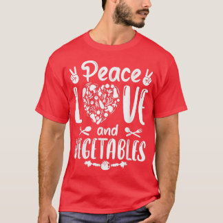 Vegetarische Vegane Liebe des Friedens T-Shirt