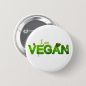 Vegetarische Vegane Liebe Rette Tierfutter-Taste Button (Vorne & Hinten)