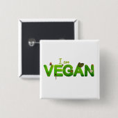 Vegetarische Vegane Liebe Rette Tierfutter-Taste Button (Vorne & Hinten)