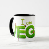Vegetarische Vegane Tasse Cup Drink Rett Tierveg e (Vorderseite Links)