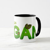Vegetarische Vegane Tasse Cup Drink Rett Tierveg e (VorderseiteRechts)