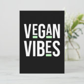 Vegetarische Vegane Vibes Einladung (Stehend Vorderseite)