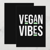 Vegetarische Vegane Vibes Einladung (Vorne/Hinten)