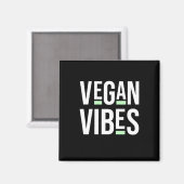 Vegetarische Vegane Vibes Magnet (Vorderseite/Rückseite)