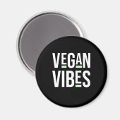 Vegetarische Vegane Vibes Magnet (Vorderseite/Rückseite)