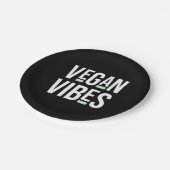 Vegetarische Vegane Vibes Pappteller (Schrägansicht)