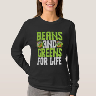 Vegetarische Veggia Bohnen und Grüntöne Gemüse T-Shirt