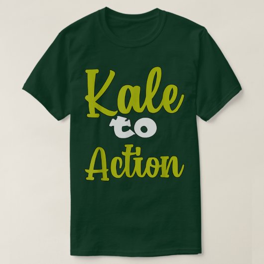 Vegetarische Veggie Pub Kale to Action Funny Vegan T-Shirt (Design vorne)
