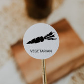Vegetarische Wahl für Hochzeiten Runder Aufkleber