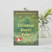 Vegetarische Weihnachtsessen Einladung (Stehend Vorderseite)