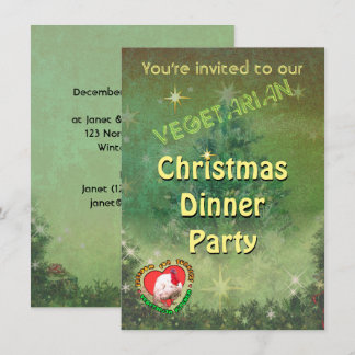 Vegetarische Weihnachtsessen Einladung