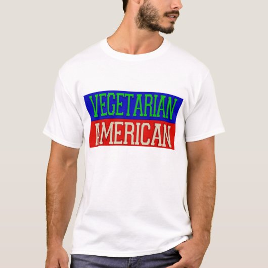 Vegetarischer amerikanischer T - Shirt (Vorderseite)