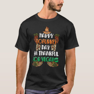 Vegetarischer Erntedank Vegane Pflanze Tofu T-Shirt