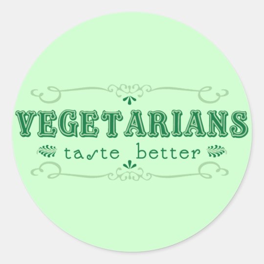 Vegetarischer Geschmack-Aufkleber Runder Aufkleber
