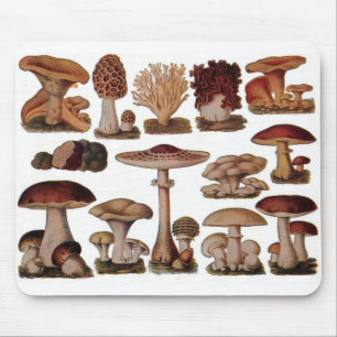 Vegetarischer Hipster Steampunk Vintage Pilz Mousepad