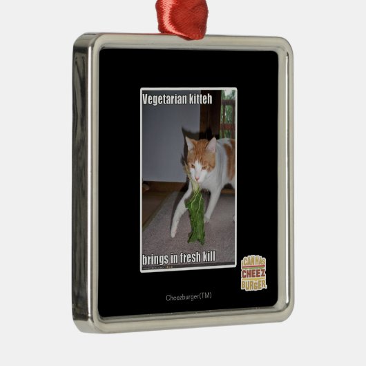 Vegetarischer Kitteh Ornament Aus Metall (Rechts)