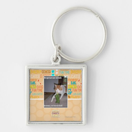 Vegetarischer Kitteh Schlüsselanhänger (Vorne)