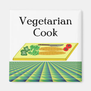 Vegetarischer Koch Magnet