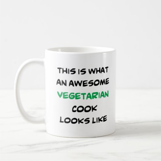 vegetarischer Koch, phantastisch Kaffeetasse (Links)