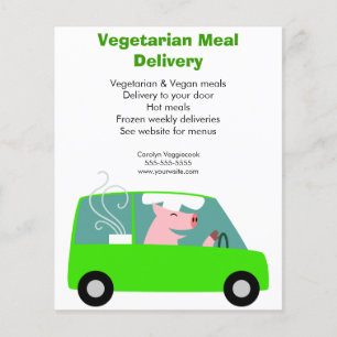 Vegetarischer Lieferservice für Mahlzeiten Flyer