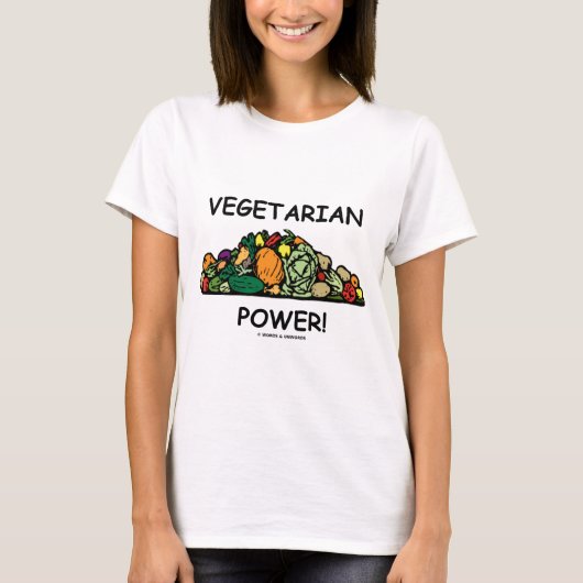 Vegetarischer Power! (Vegetarischer Spaß) T-Shirt (Vorderseite)