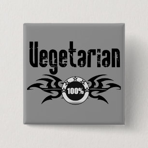 Vegetarischer Schmutz Winged Emblem Button