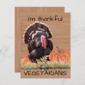 Vegetarischer Veganer Erntedank Türkei Dank Foto Postkarte (Vorne/Hinten)