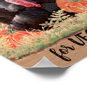 Vegetarischer Veganer Erntedank Türkei Danke Funny Poster (Ecke)