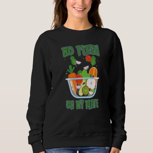 Vegetarischer veganer Gemüse- Essen Restaurant Sweatshirt (Vorderseite)