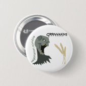 Vegetarischer Zombie will Graaaains! Button (Vorne & Hinten)