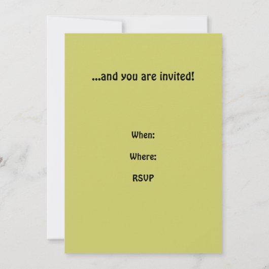 Vegetarisches Abendessen Einladung (Rückseite)