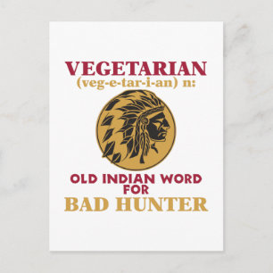Vegetarisches altes indisches Wort für Bad Hunter Postkarte