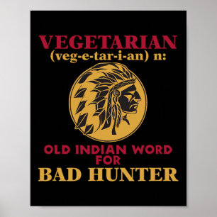 Vegetarisches altes indisches Wort für Byte Junter Poster
