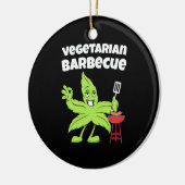 Vegetarisches Barbecue Keramik Ornament (Links)