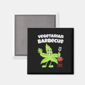 Vegetarisches Barbecue Magnet (Vorderseite/Rückseite)