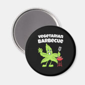 Vegetarisches Barbecue Magnet (Vorderseite/Rückseite)