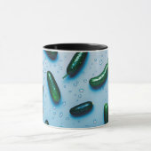 Vegetarisches Cooles Grün Frischwürfel Tasse (Zentrum)