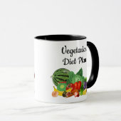 Vegetarisches Diätplan Farbdarstellung Tasse (VorderseiteRechts)