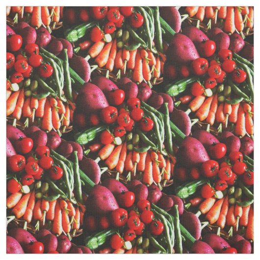 Vegetarisches Garten-Gemüse-Bild Stoff (Muster)